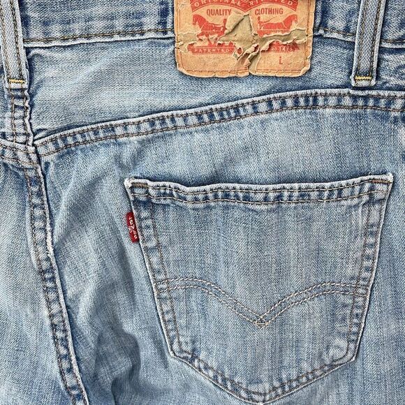 Levis Strauss Men Denim Pants Straight Jeans Acid Wash 32 x 30 - Picture 9 of 14